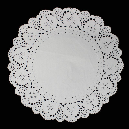 Салфетки сервировочные набор 200шт 34,5см бумага ажурные влагостойкие круглые JC-3884 (32)