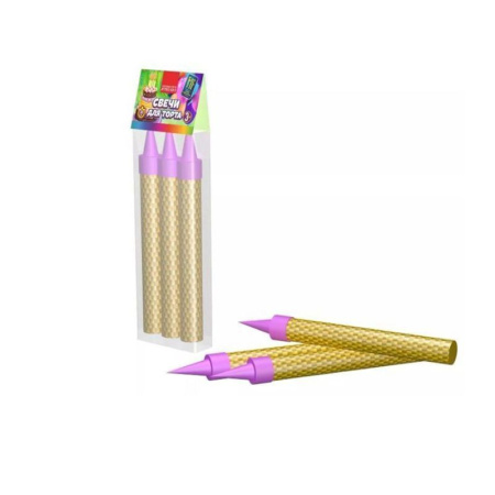 Набор свечей для торта Фонтан Джокер 3шт. 12см горение 30сек. JF TS12-30/3 (30)