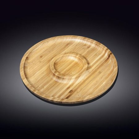 Менажница 2 секции бамбук 20,5см WL-771046/A (6/48)