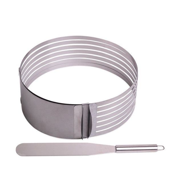 Форма-слайсер регулируемая 15*22 см нерж.сталь с отверстием для нарезки и ножом (7788)