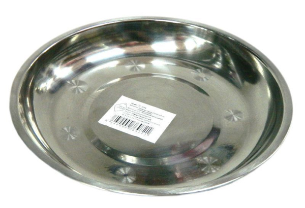 Тарелка мелкая 17,5см нерж плоская JC-3094 (500)