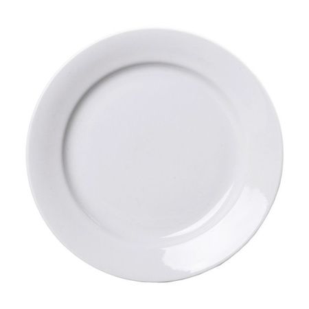 Тарелка мелкая 24см фарфор белый гладкий край (20)