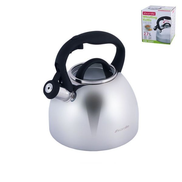 Чайник со свистком 2,7л нерж.сталь нейлоновая ручка арт.1089 (12)