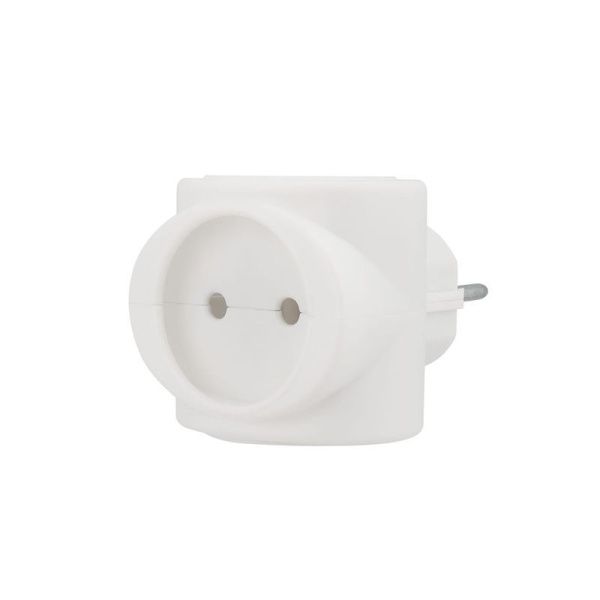 Разветвитель (тройник) пластик 220В- 6А белый REXANT 11-1064 (50)