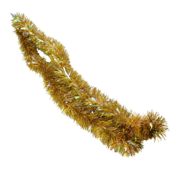 Мишура 2м 10см Радужно-золотая Г-294