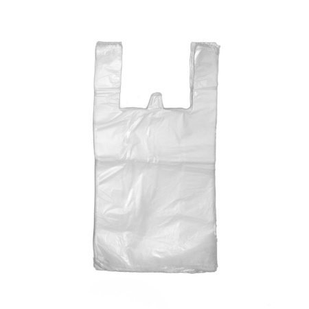 Пакет-майка 45*25*12см 10мкм полиэтилен белый/прозр. (5000/200)