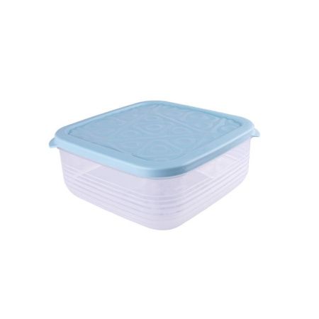 Контейнер пищевой 2,7л пластик Flexo голубой квадратный (18)