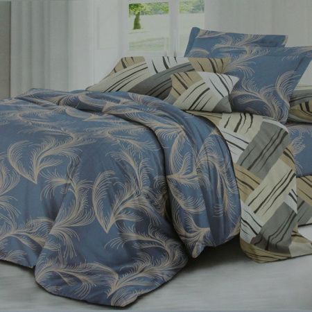 КПБ 1,5сп поплин 100% хлопок (пр.150*220, под.150*215, нав.70*70*1)