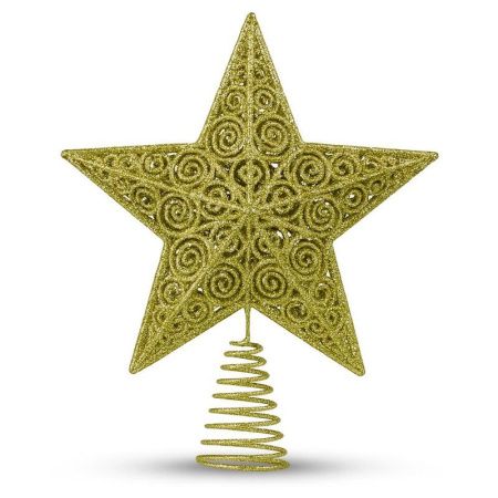 Верхушка на елку ЗВЕЗДА 23*19*4см металл золото SP2023-65/JC-16770 (180)