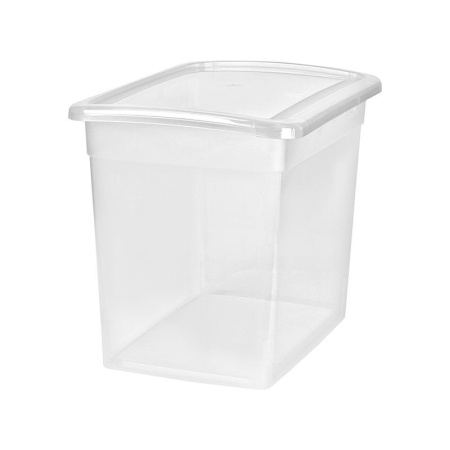 Ящик для хранения 20л 37*27,4*31,3см пластик Laconic прозрачный кристалл (6)