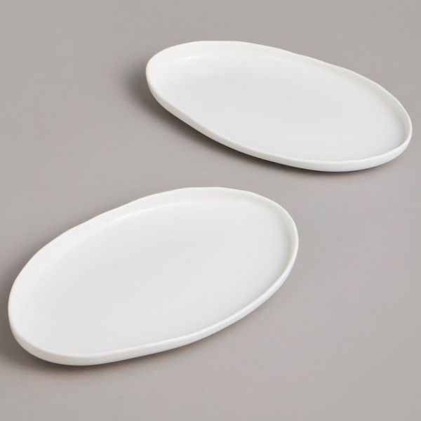 Блюдо набор 2пр 23,5*14*3см фарфор FASHION овальные (24)