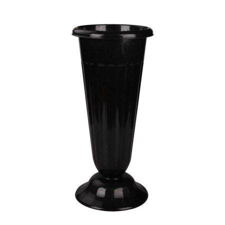 Ваза для цветов 44см пластик чёрная под срезку (5)