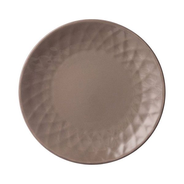 Тарелка мелкая 19,9см керамика МИРАЖ шоколад десертная (6/24)