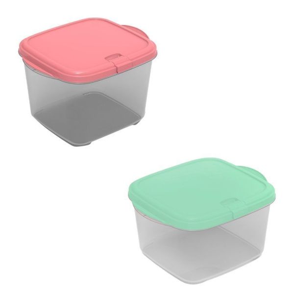 Контейнер пищевой СВЧ 900мл 186*150*60мм пластик CLICK квадратный (12)