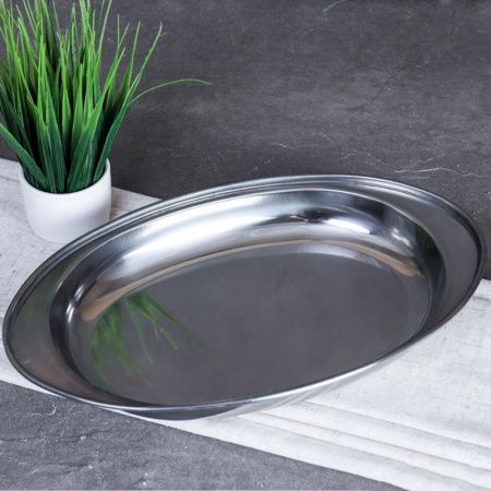 Блюдо 30*19см h4см нерж.сталь овальное S-89 (150)