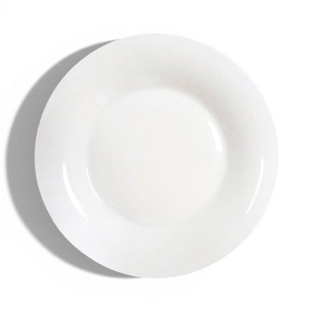 Тарелка мелкая 22,5см фарфор БЕЛЬЕ плоская круглая (12/48)