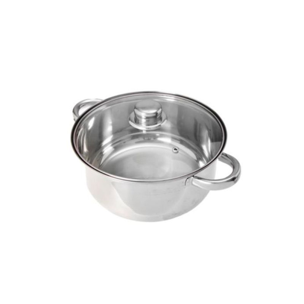 Кастрюля 3,7л нерж.сталь ДЖЕРСИ со стекл.крышкой 22*11см (4/12)