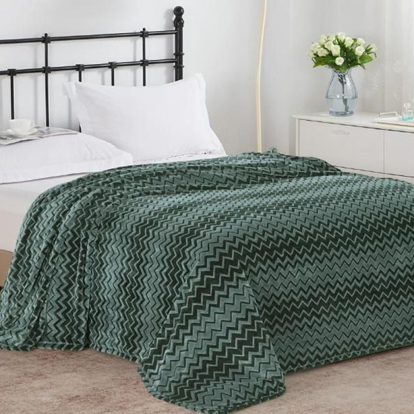 Плед 180*200 велсофт набивной 300 гр, рис. 004-VLN, Sonnet