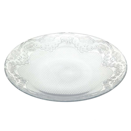 Тарелка мелкая 25см стекло ЛЕЙСИ обеденная (12)