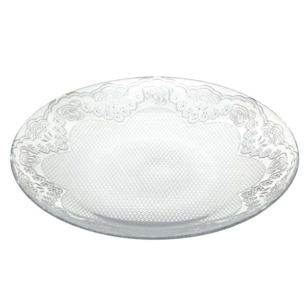 Тарелка мелкая 25см стекло ЛЕЙСИ обеденная (12)