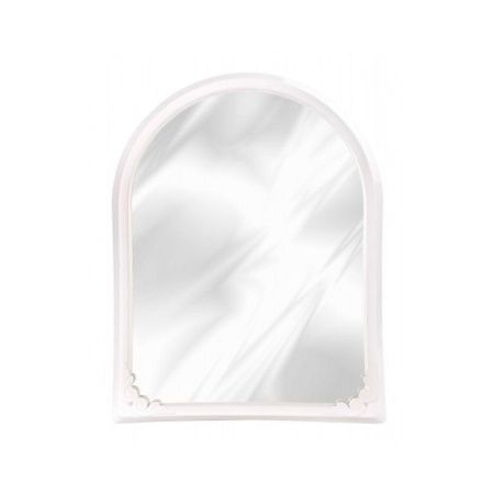 Зеркало настенное в рамке 495*390мм пластик белый (6)