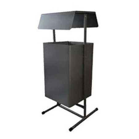 Урна для мусора №4 25л металл ВОЛЖАНОЧКА с крышкой