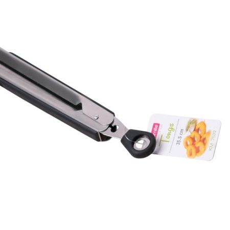 Щипцы кулинарные 35,5см нерж.сталь с силик. вставками на ручках  (72)