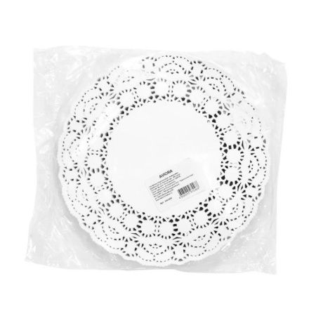 Салфетки сервировочные набор 250шт 24см бумага ажурная (8)