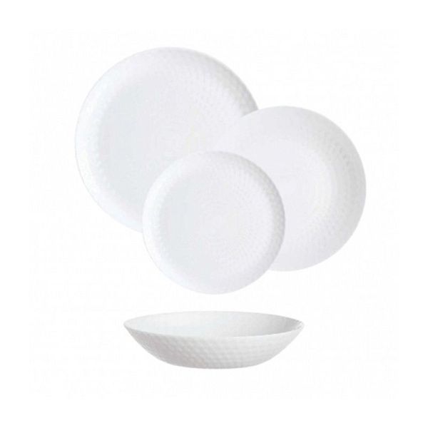 Столовый набор 18пр стеклокерамика ПАМПИЛЬ БЕЛЫЙ на 6 персон Q6153 (1)