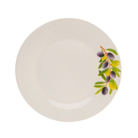 Тарелка мелкая 17,5см фарфор ОЛИВКИ плоская круглая (12/96)
