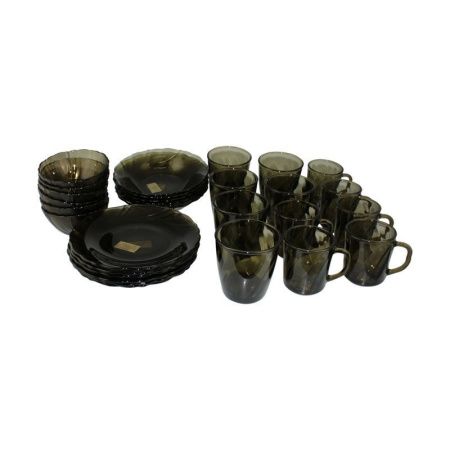 Столовый набор 30пр стекло ALTA MAREA дымка подар.уп (1)