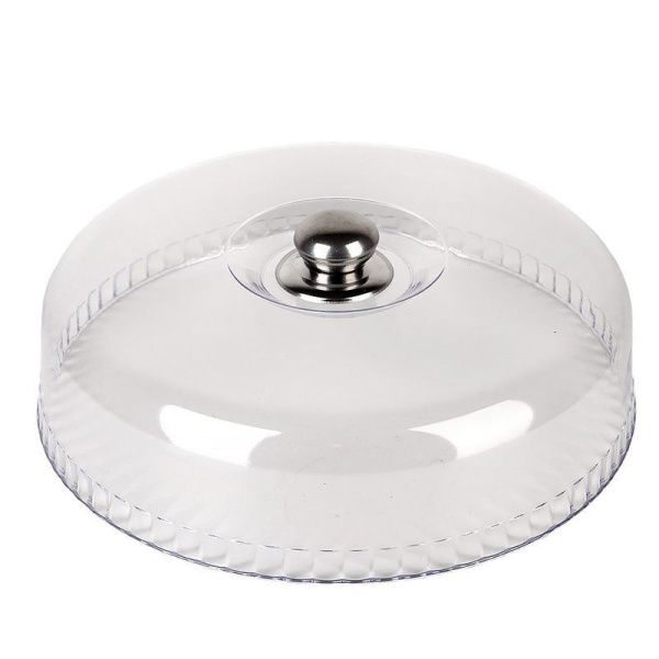 Крышка для блюда 30см пластик с мет.ручкой (60)