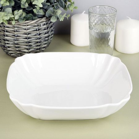 Салатник 3350мл 30*30*7,5см фарфор МАРШМЕЛЛОУ (20)