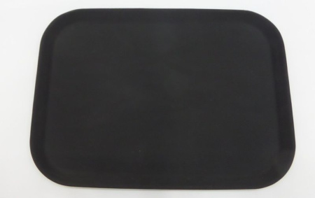 Поднос 46см стекловолокно черный прорезиненный прямоугольный JC-3766 (25)