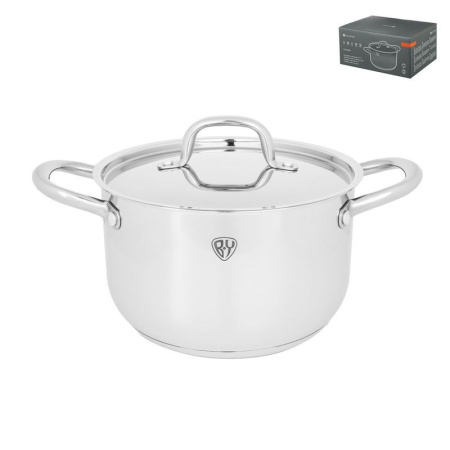 Кастрюля 5л нерж.сталь ПРОМО со стекл.крышкой 22*13,5см индукция (4)