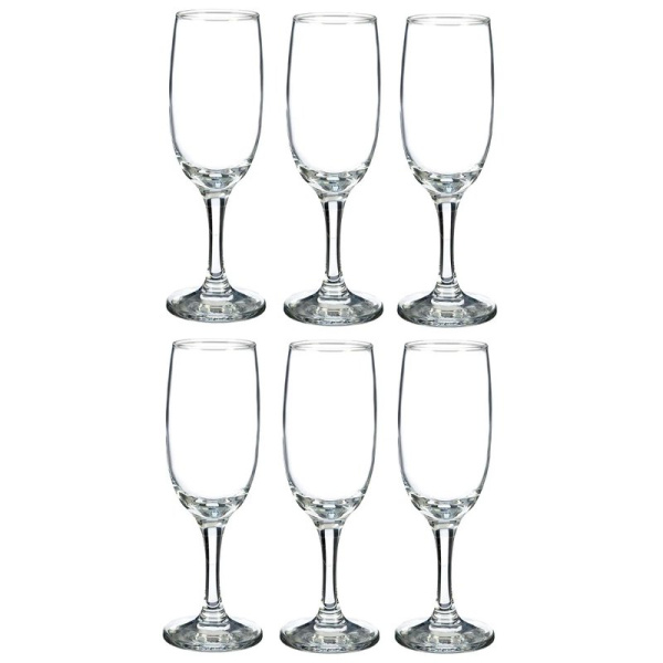 Бокалы для шампанского набор 6шт 190мл стекло БИСТРО (4)