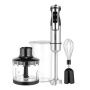 Блендер погружной нерж.сталь Centek CT-1338 черн/сталь 1300Вт,регул скорости,стакан,чоппер,венчик(6)