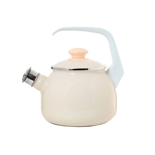 Чайник со свистком 2,5л эмаль ЖЕМЧУЖНАЯ (4)