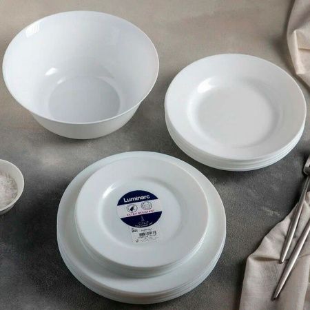 Столовый набор 19пр стеклокерамика ДИРЕКТОР БЕЛЫЙ EVERY DAY