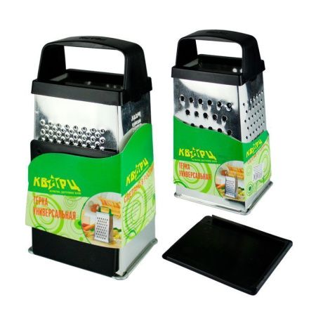 Терка 4 гранная 11*8,5*22см белая жесть с дном К01.001.04 (30)