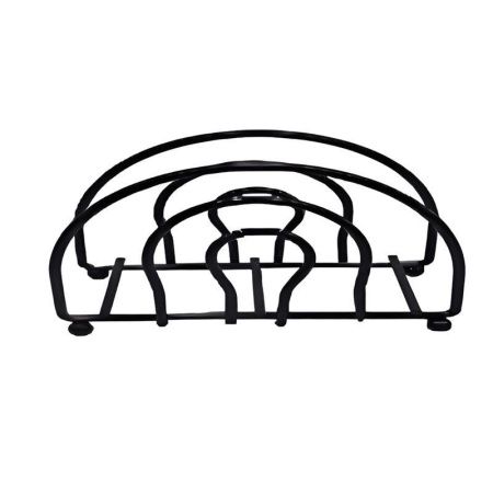 Салфетница 12,5*4,5*10см нерж.сталь черная/коричневая R-181 (200)