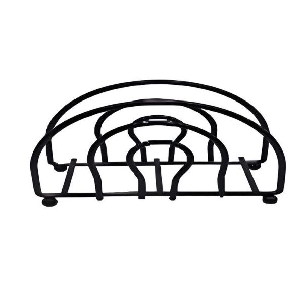 Салфетница 12,5*4,5*10см нерж.сталь черная/коричневая R-181 (200)