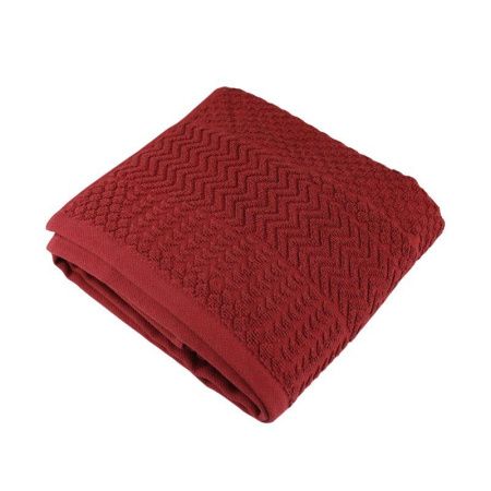 Полотенце махровое 70*130см Жаккард бордовый 450гр м7796_14 L