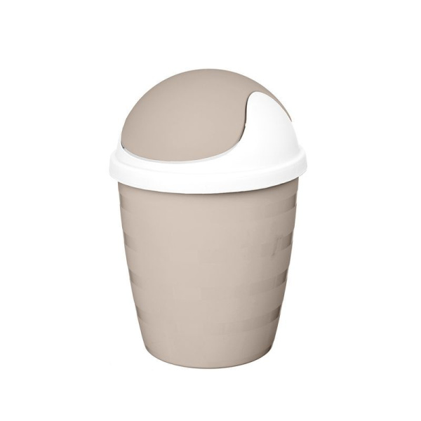 Контейнер для мусора 1,5л пластик Rambai бежевый с подвижной крышкой настольный  (35) 221308427/01