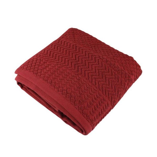 Полотенце махровое 70*130см Жаккард бордовый 450гр м7796_14 L