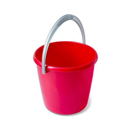 Ведро 10л пластик СОЛО красное перламутровое без крышки С633КРА (17)