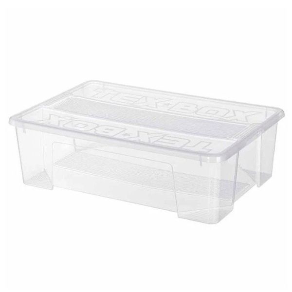 Контейнер для хранения 28л 57*38*17см пластик TEX-BOX прозрачный (6)