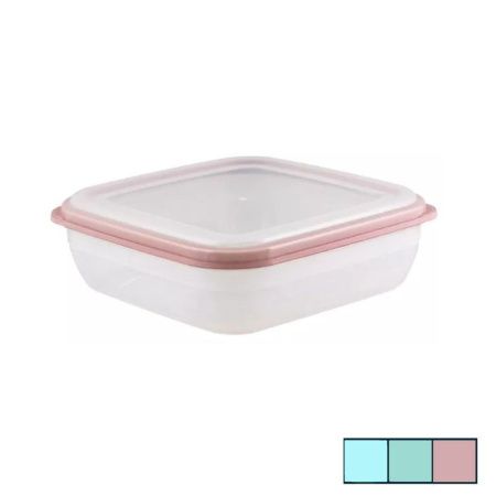 Контейнер пищевой 1,7л пластик ПРЕМИУМ квадратный 200*200*70мм (30)
