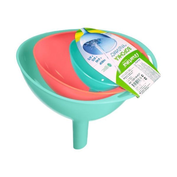 Набор воронок 7,5/11,5/14см пластик УЛЬТИМО колор (13)