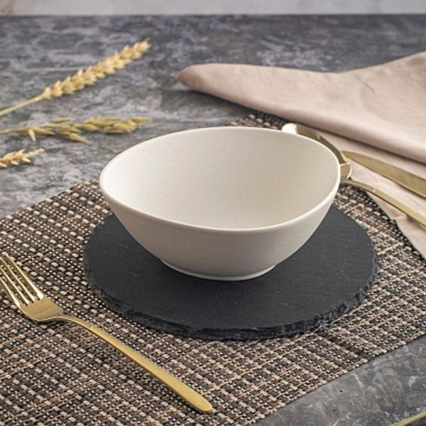 Салатник 16см фарфор ROCK WHITE треугольный DM8014-6 (6)